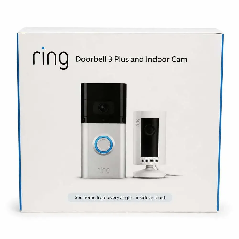 Ring Video Doorbell 3 Plus and Indoor Cam Bundle